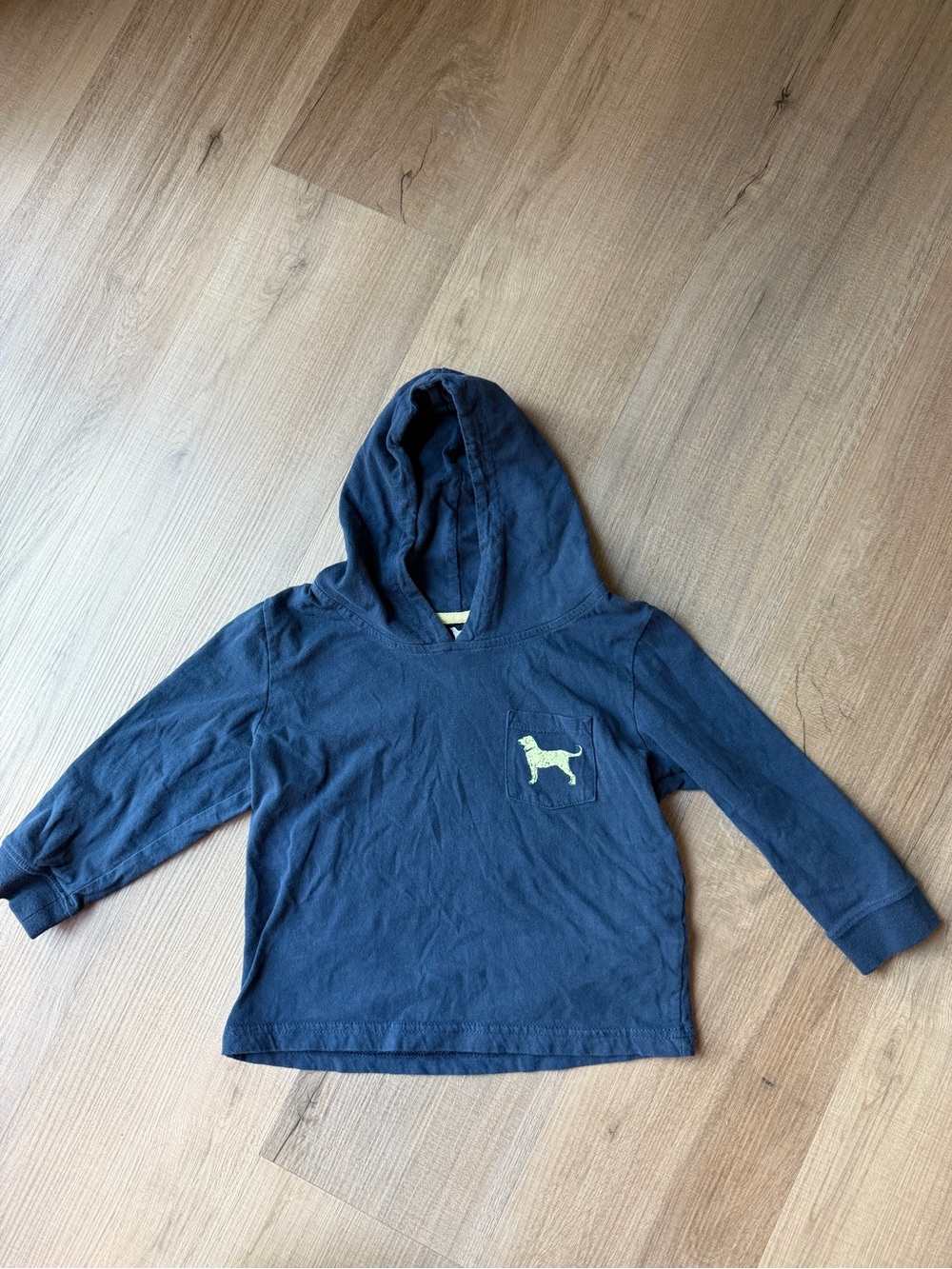 The Black Dog Hooded Kids Long-Sleeve Top with Dog Pocket